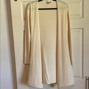 Calypso st Barth 100% cashmere cream long cardigan duster small